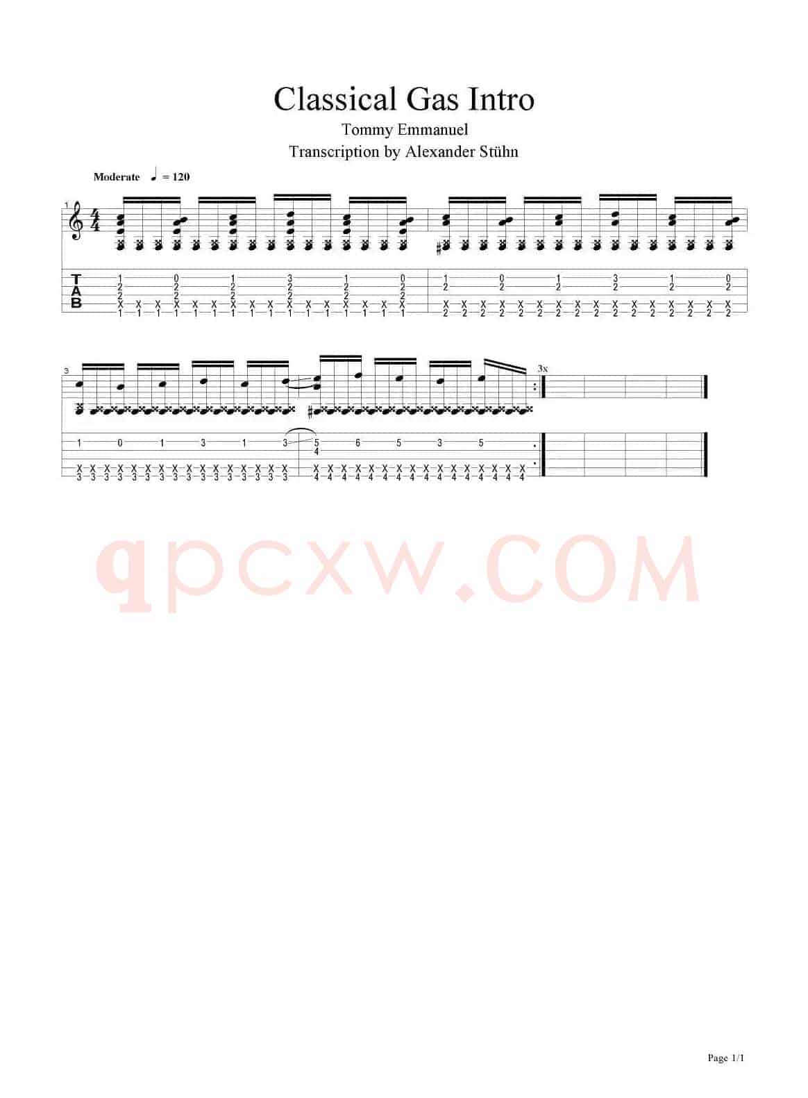 tommy emmanuel：classical gas intro（指弹吉他）