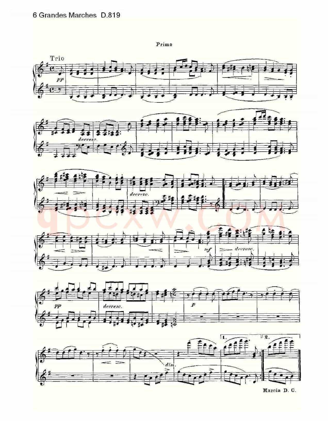 6 Grandes Marches D.819(6 贵族进行曲 D.819)