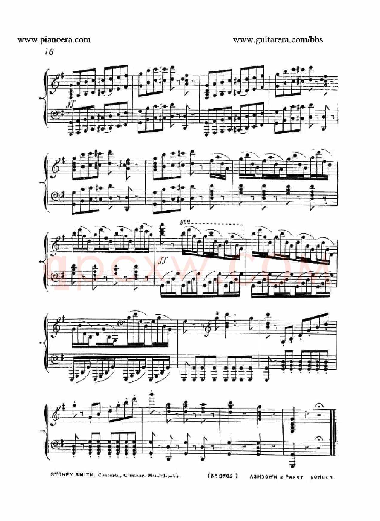 Piano Concerto No.1 in g Minor Op.25（g小调第一钢琴协奏曲·钢琴独奏）