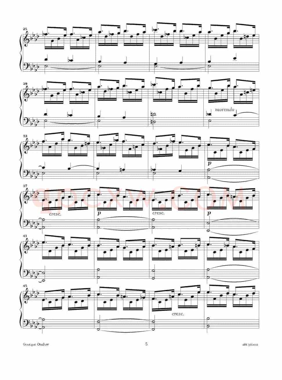 Six Pieces（6首钢琴小品·Ⅲ）