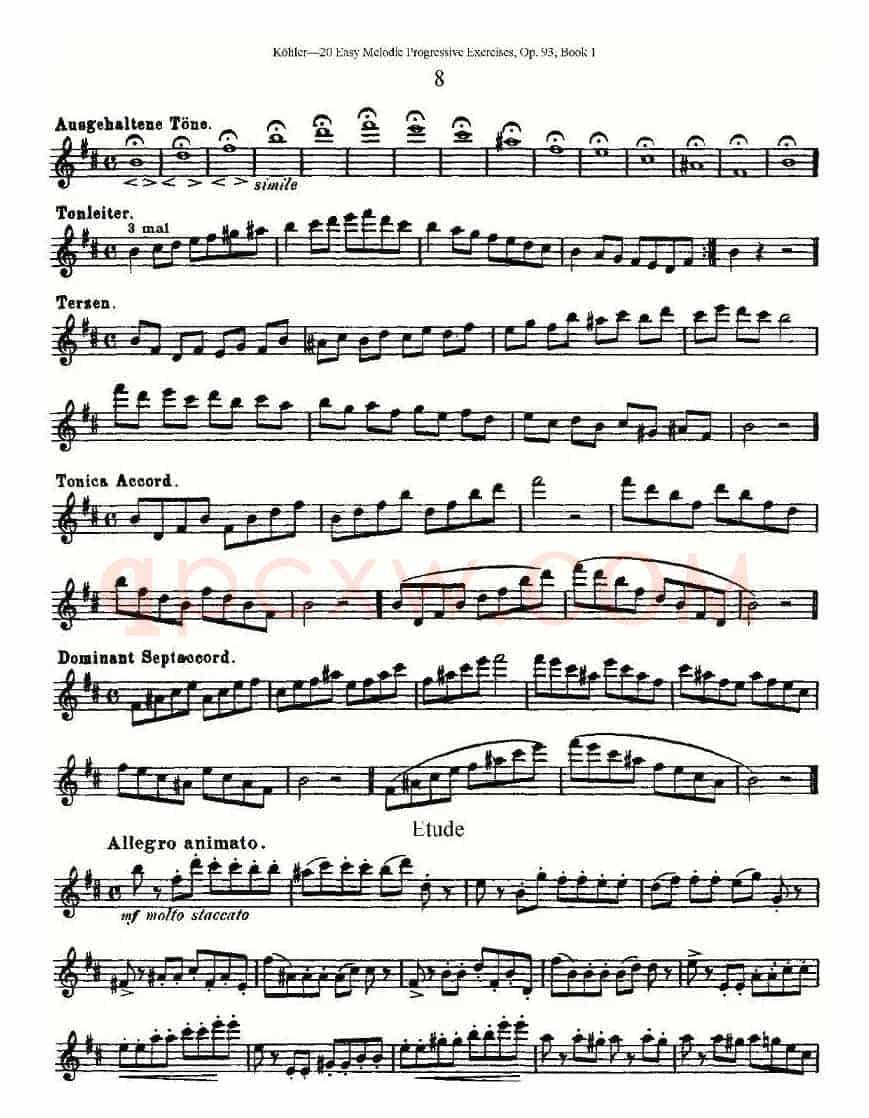 柯勒练习曲作品93号（一）
