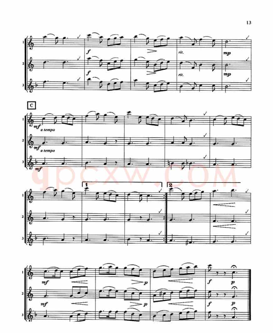 The Kerry Dance（三重奏）
