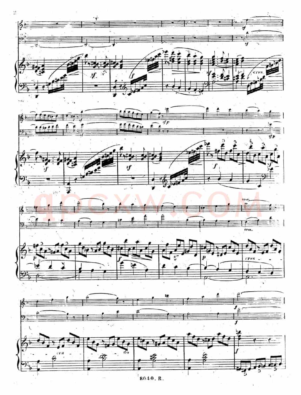 Piano Trio No.1 in d Minor Op.49（d小调第一钢琴三重奏·第一乐章）