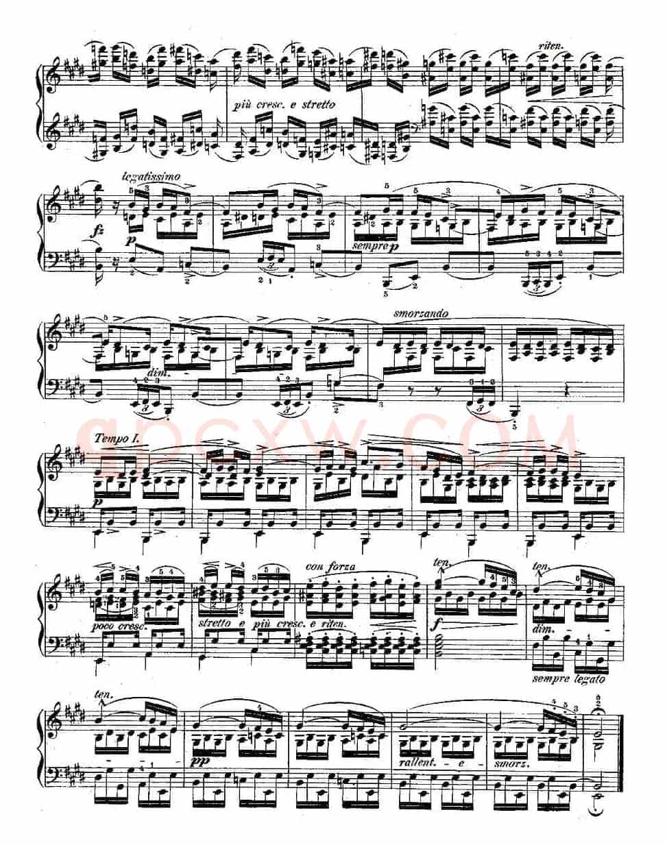 肖邦钢琴练习曲，Op.10之三