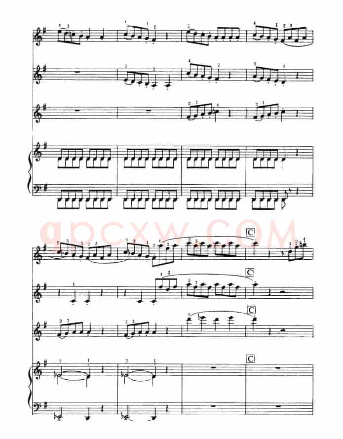 G大调弦乐小夜曲（第四乐章）（四重奏）
