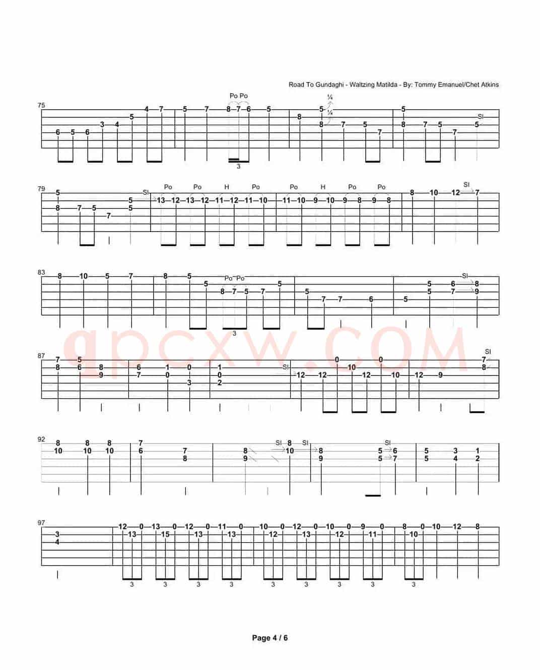 tommy emmanuel： road to gundaghi waltzing matilda（指弹吉它）