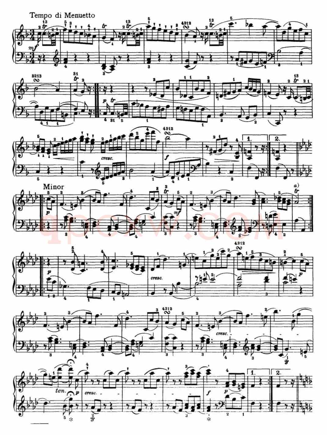 海顿 钢琴奏鸣曲 Hob XVI 29 in F major
