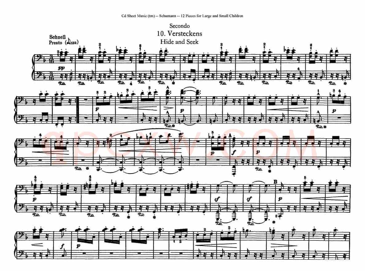 12首为孩子们而作的四手联弹曲 Op.85（四手联弹）（10）