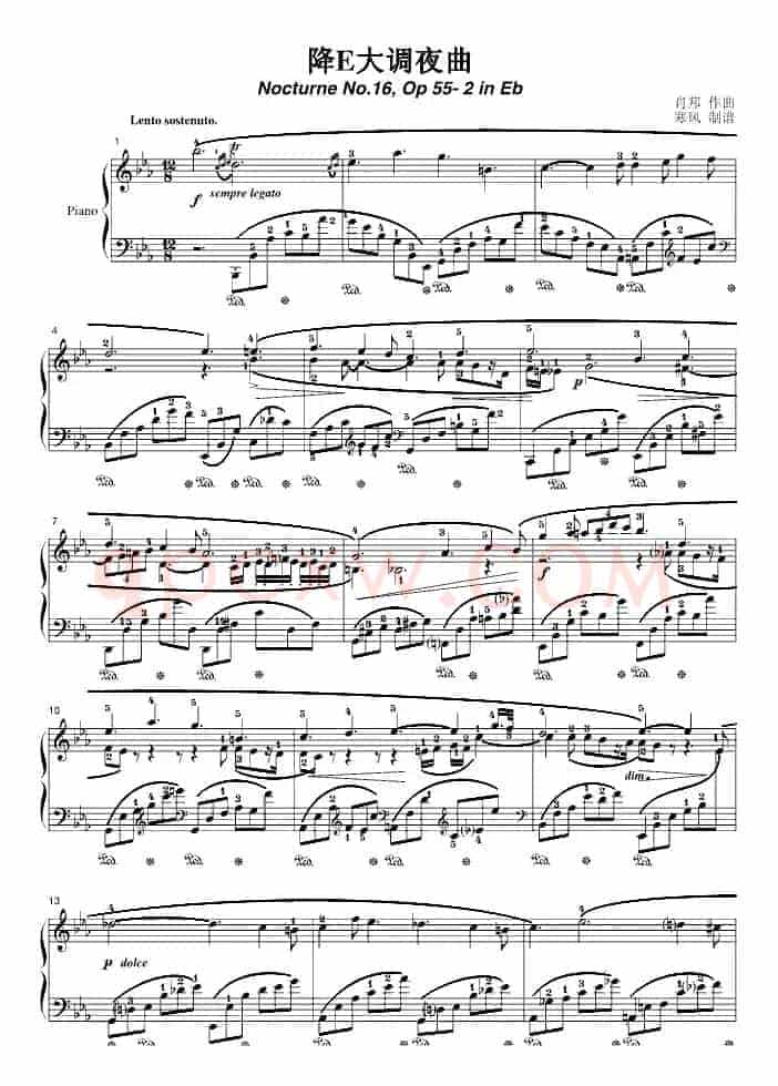 降E大调夜曲（Op.55-2）