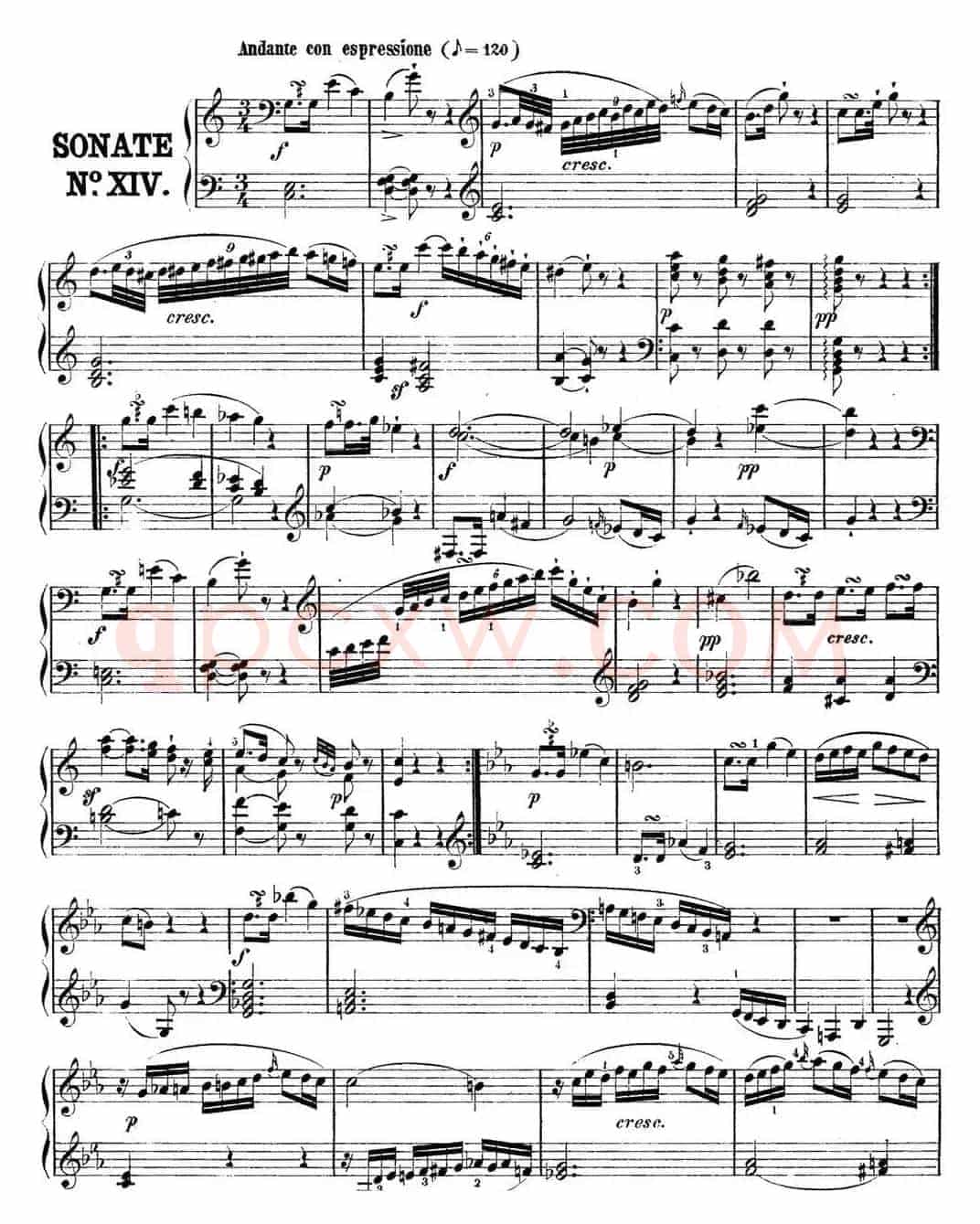 海顿 钢琴奏鸣曲 Hob XVI 48 in C major