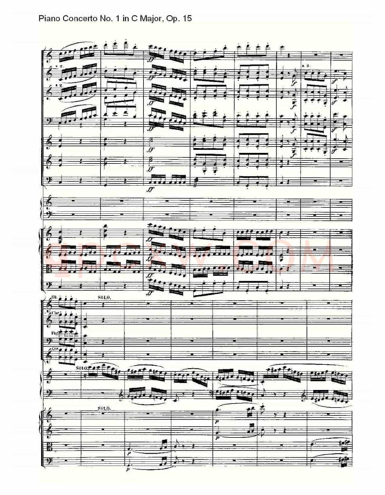 C大调钢琴第一协奏曲 Op.15 第三乐章