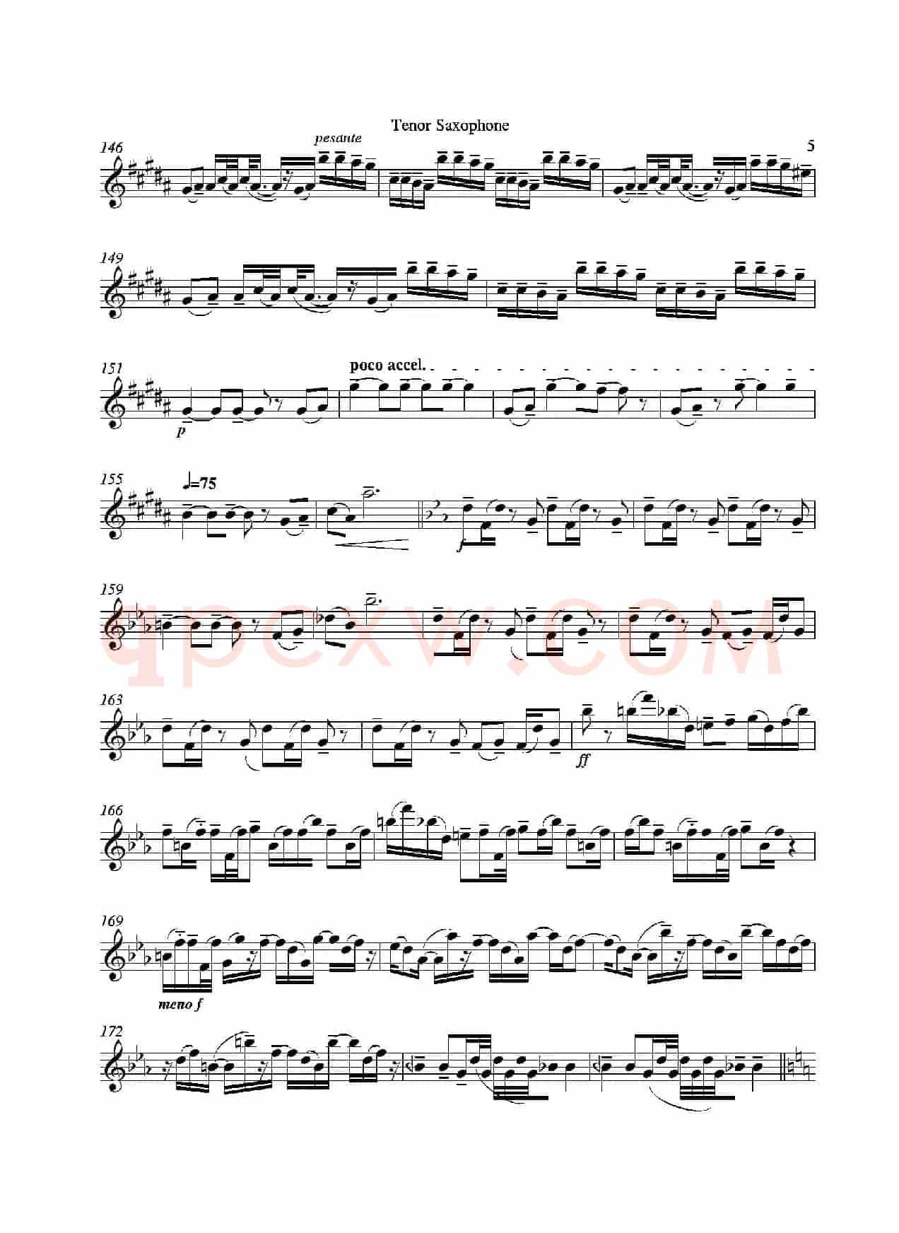 Grigri（四重奏次中音萨克斯分谱）