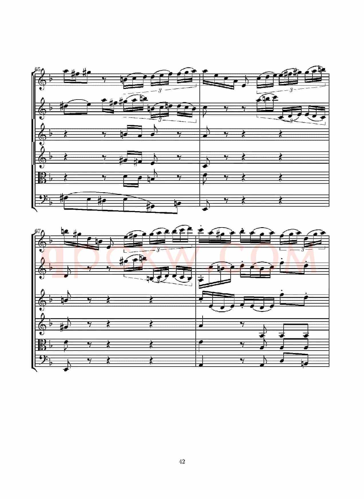 D小调无伴奏协奏曲（总谱）
