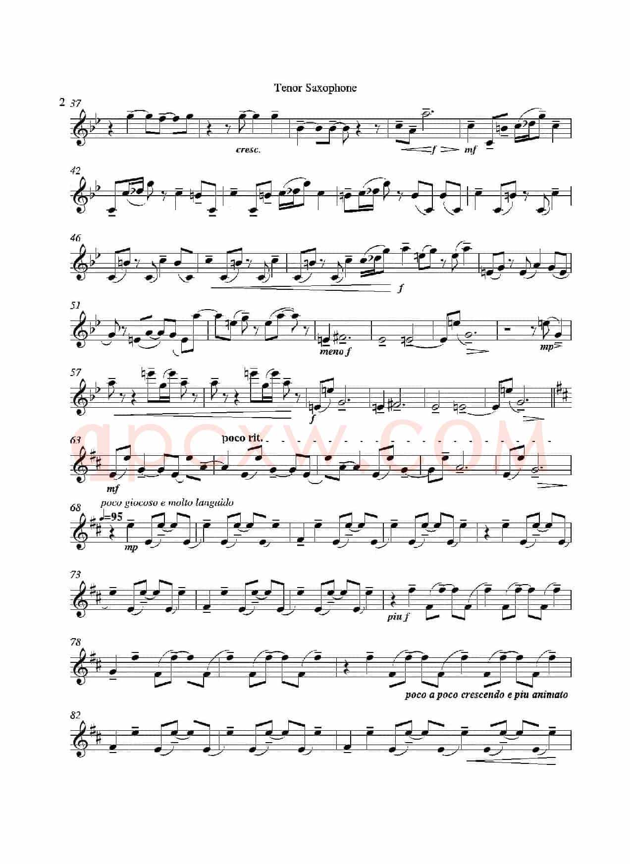 Grigri（四重奏次中音萨克斯分谱）