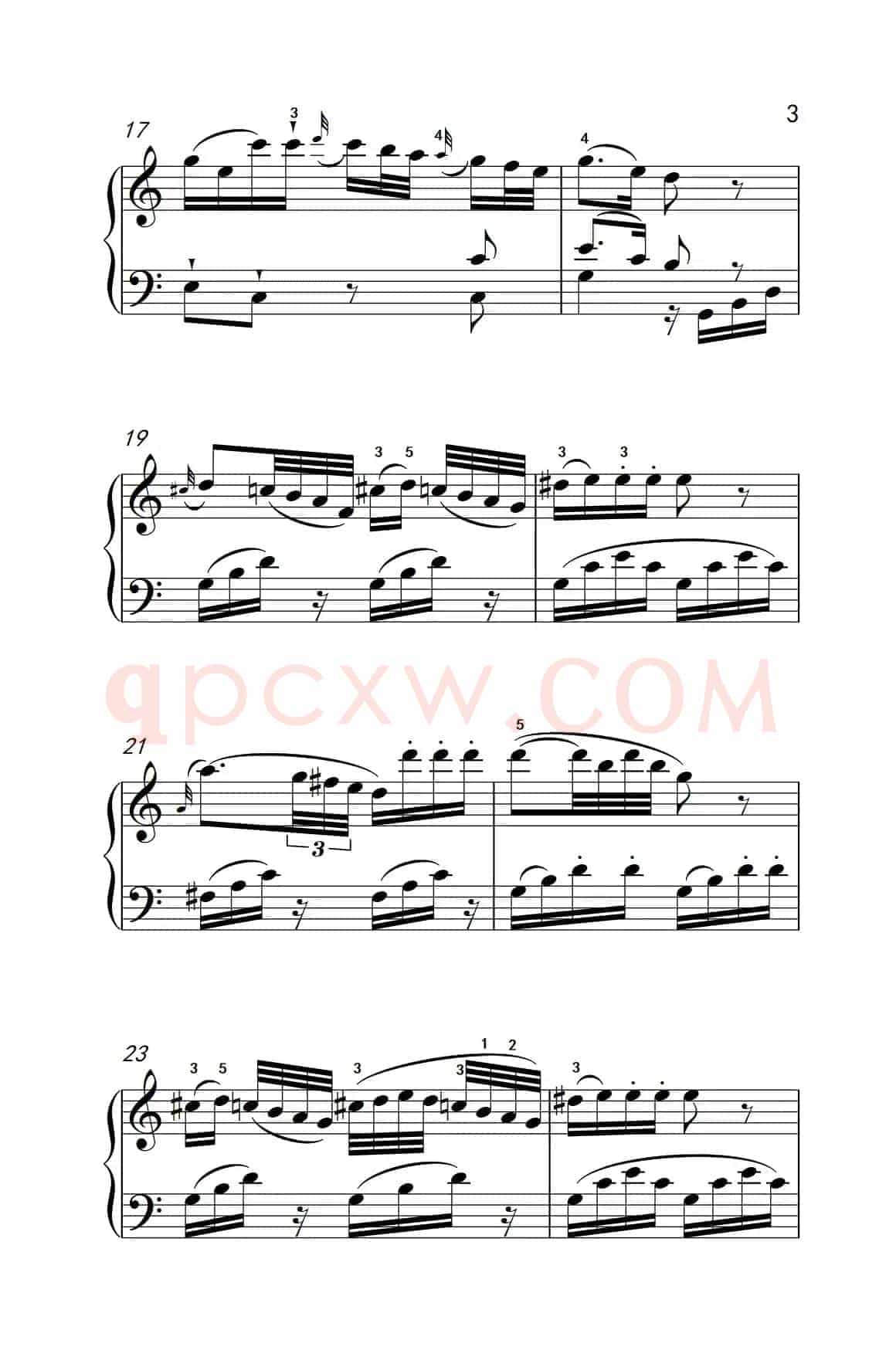 第八级1.C大调奏鸣曲 第一乐章 K.330（中央音乐学院 钢琴（业余）考级教程 7-9级）