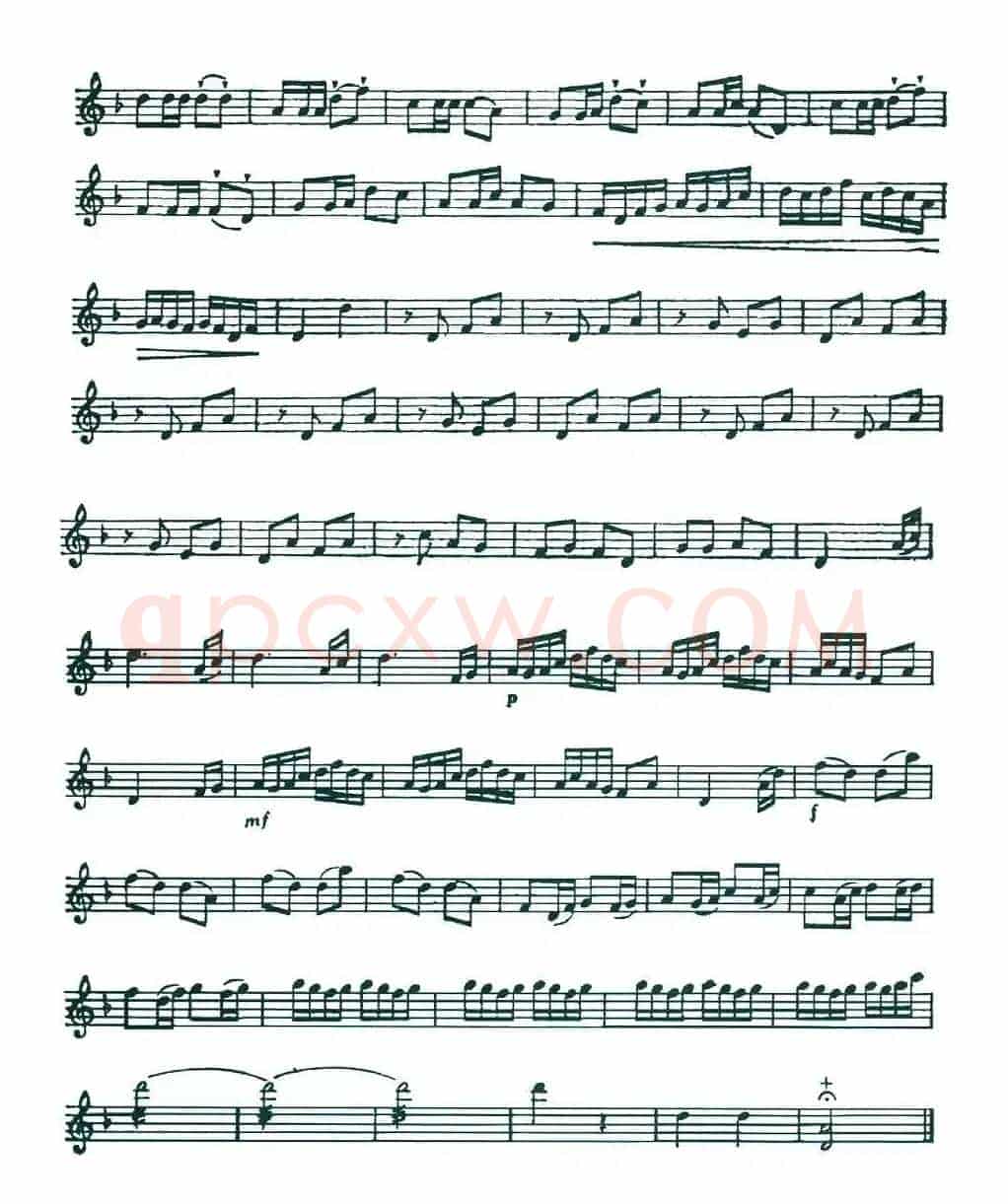 赛马（黄海怀曲、五线谱）