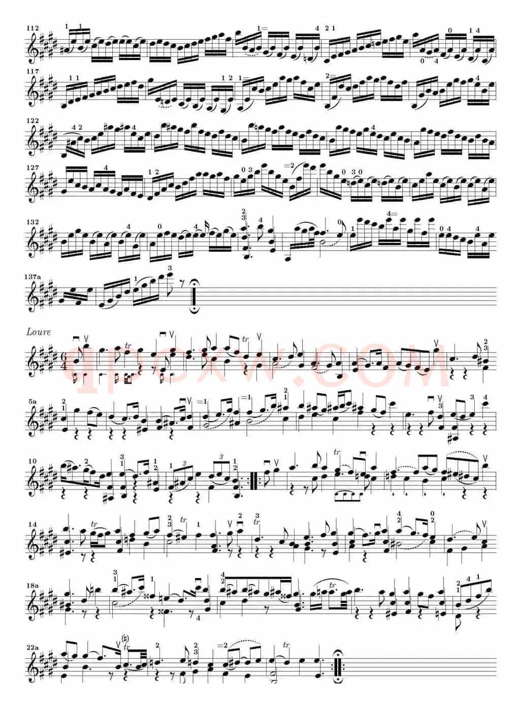 Bach Sonata BWV1006（无伴奏小提琴组曲）