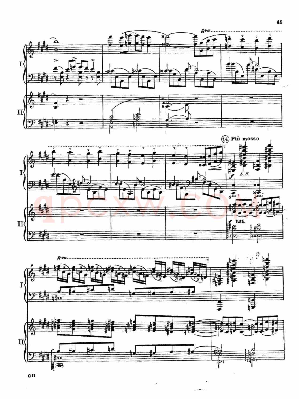 F大调爵士钢琴协奏曲（美版双钢琴原谱 P41—50）