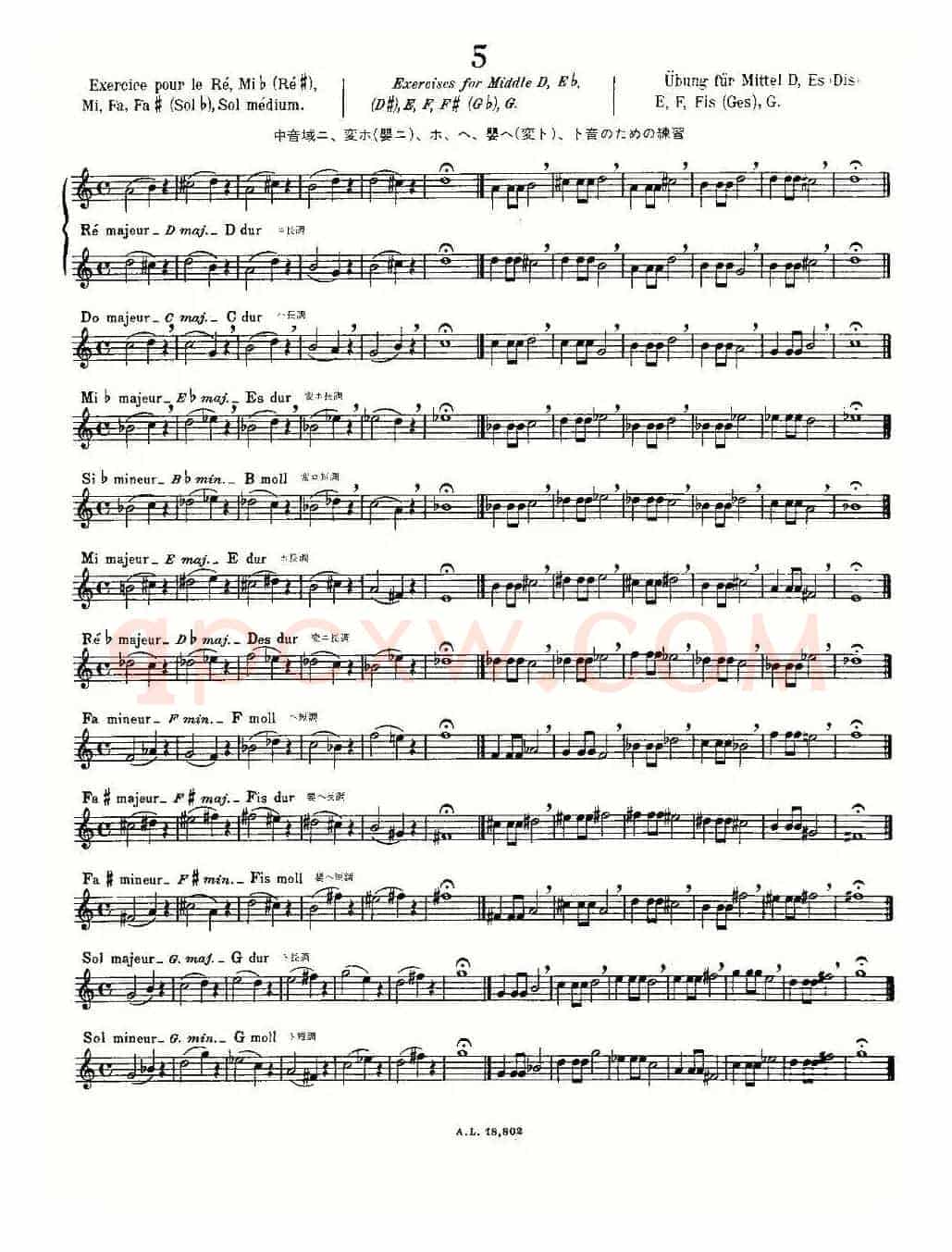 初级练习之5（Alphonse Ludec - Debutant Flutiste）