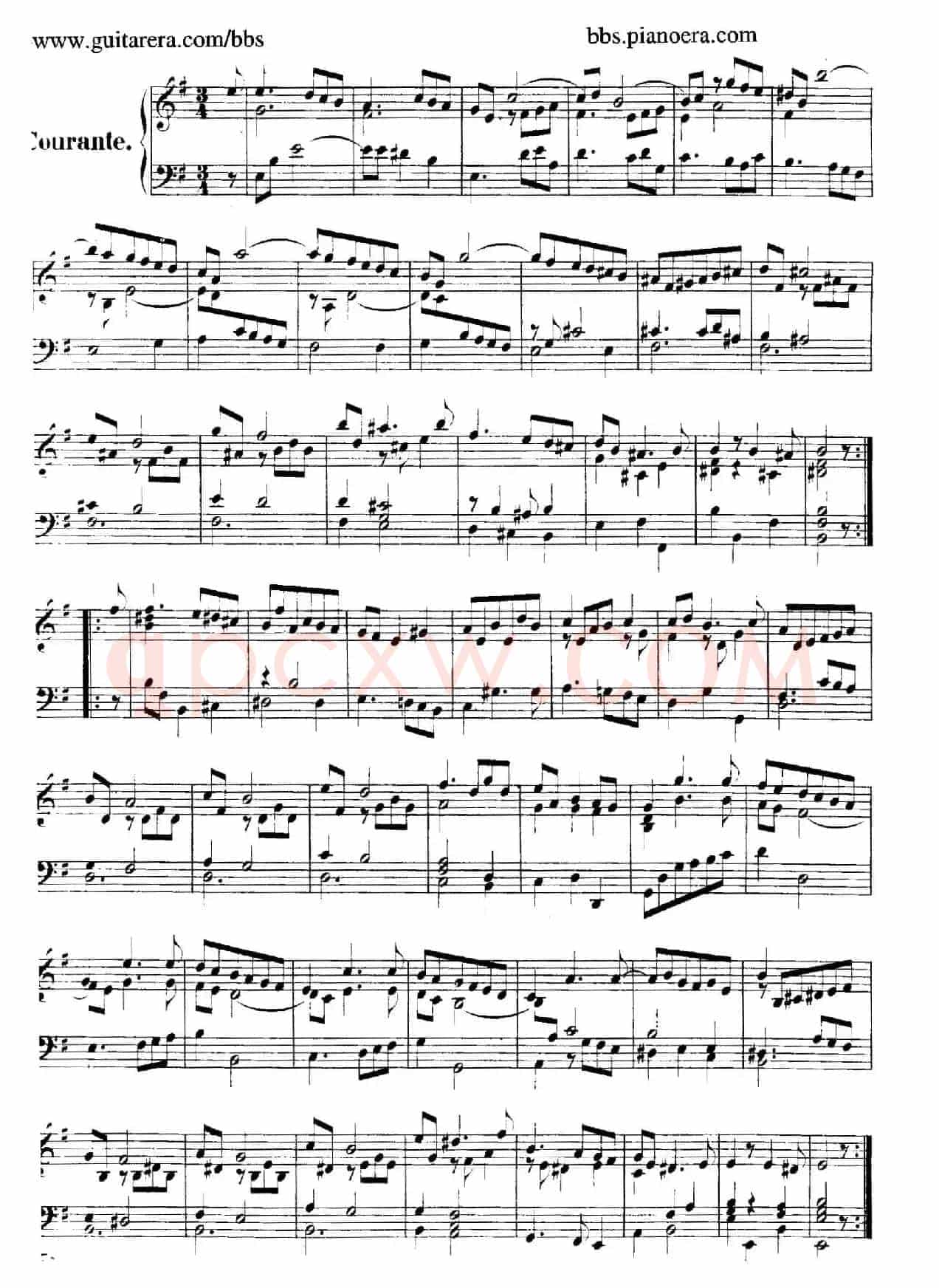Suite No.4 in e Minor HWV 429（e小调第四组曲）