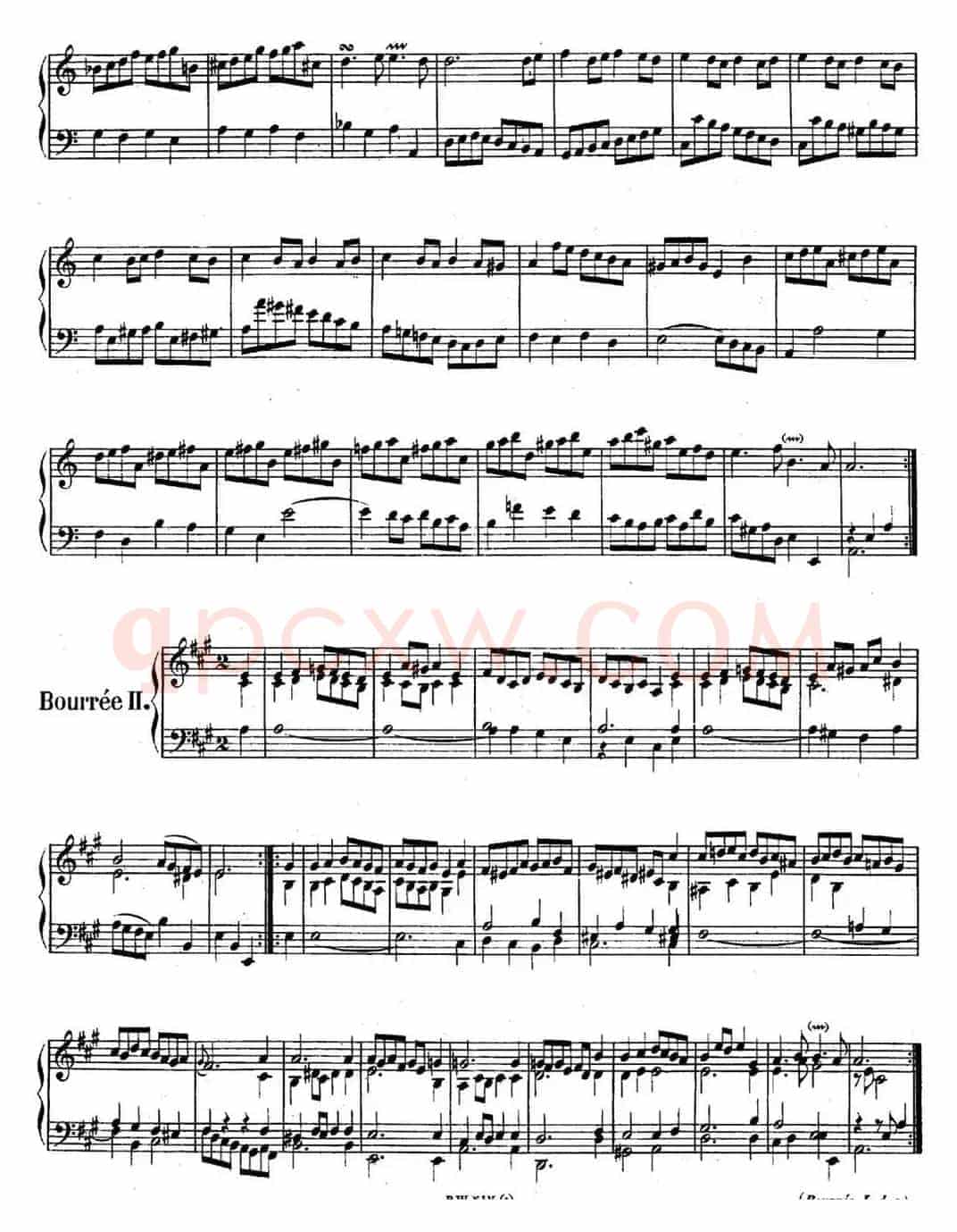 英国组曲No.2 巴赫 a小调  2nd Suite BWV 807