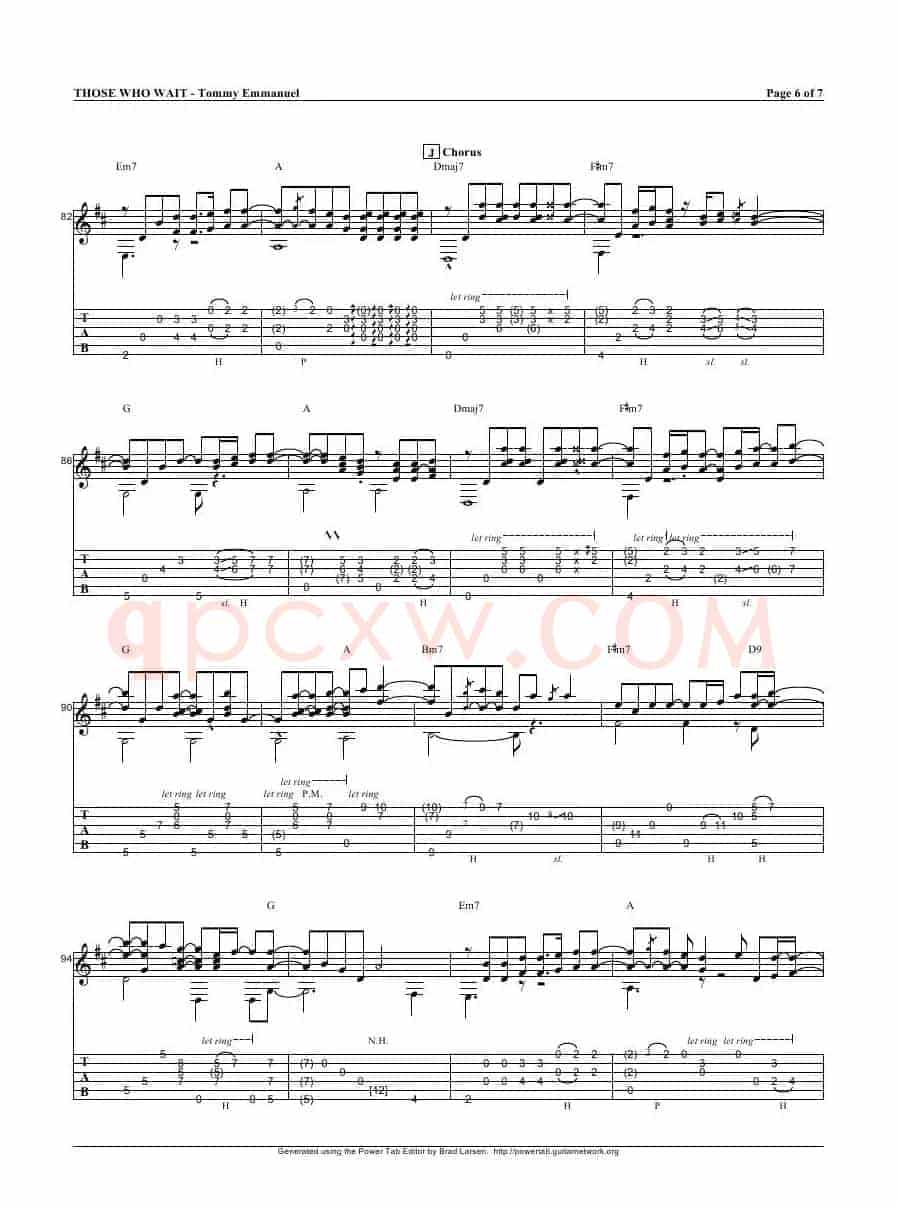 tommy emmanuel：those who wait（指弹吉它）