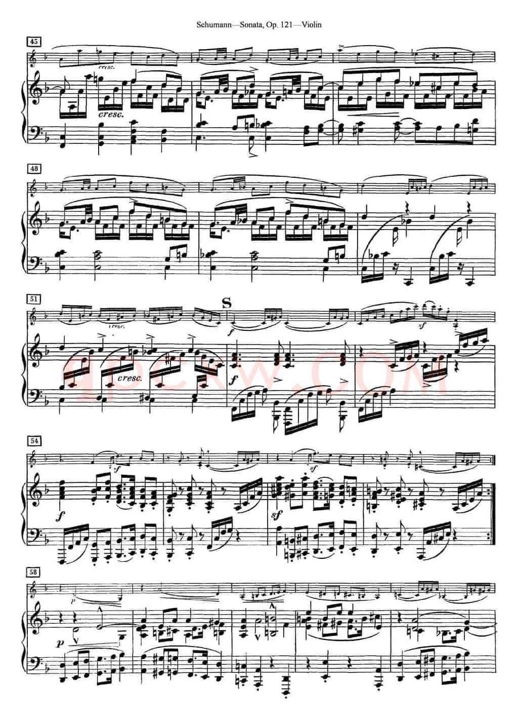 Violin Sonata Op.121（小提琴+钢琴伴奏）