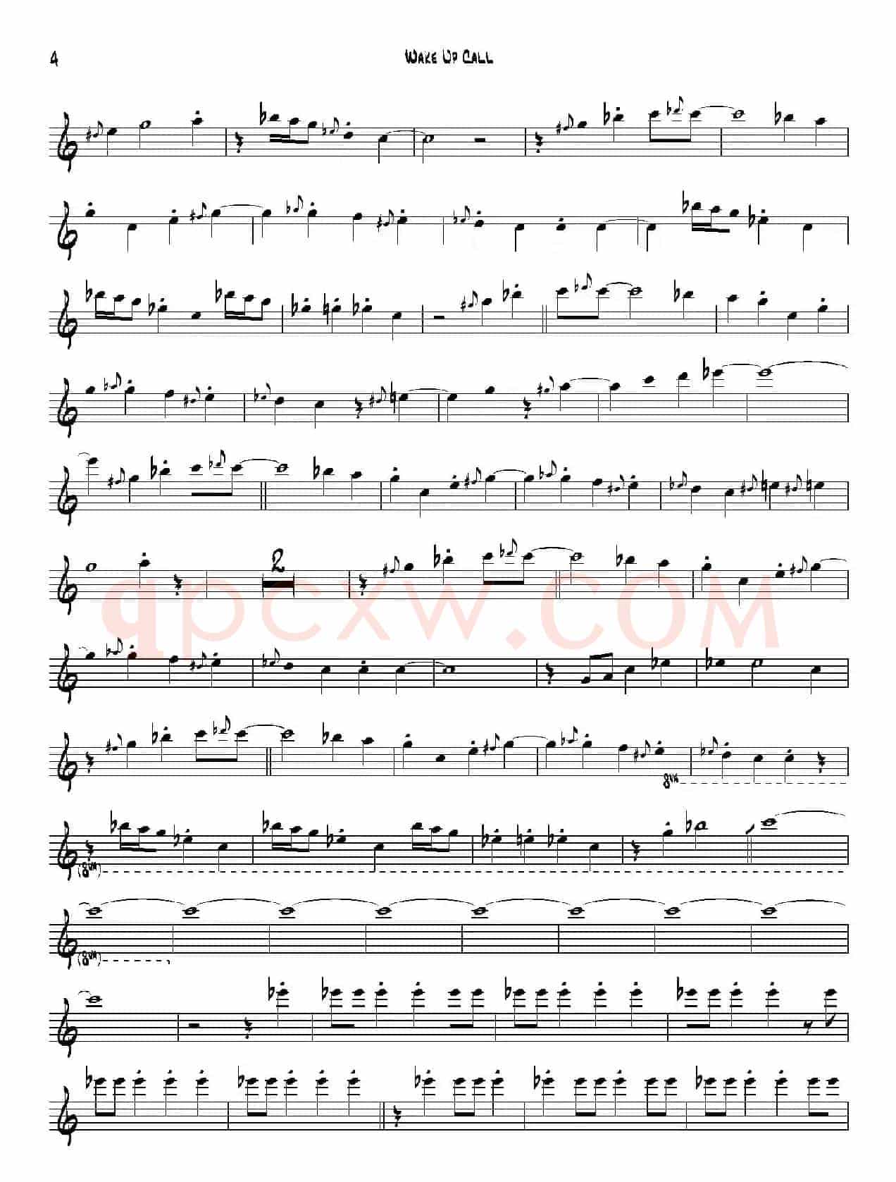 Wake Up Call（中音萨克斯）
