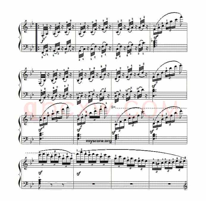 车尔尼(Czerny)849第19首曲谱及练习指导