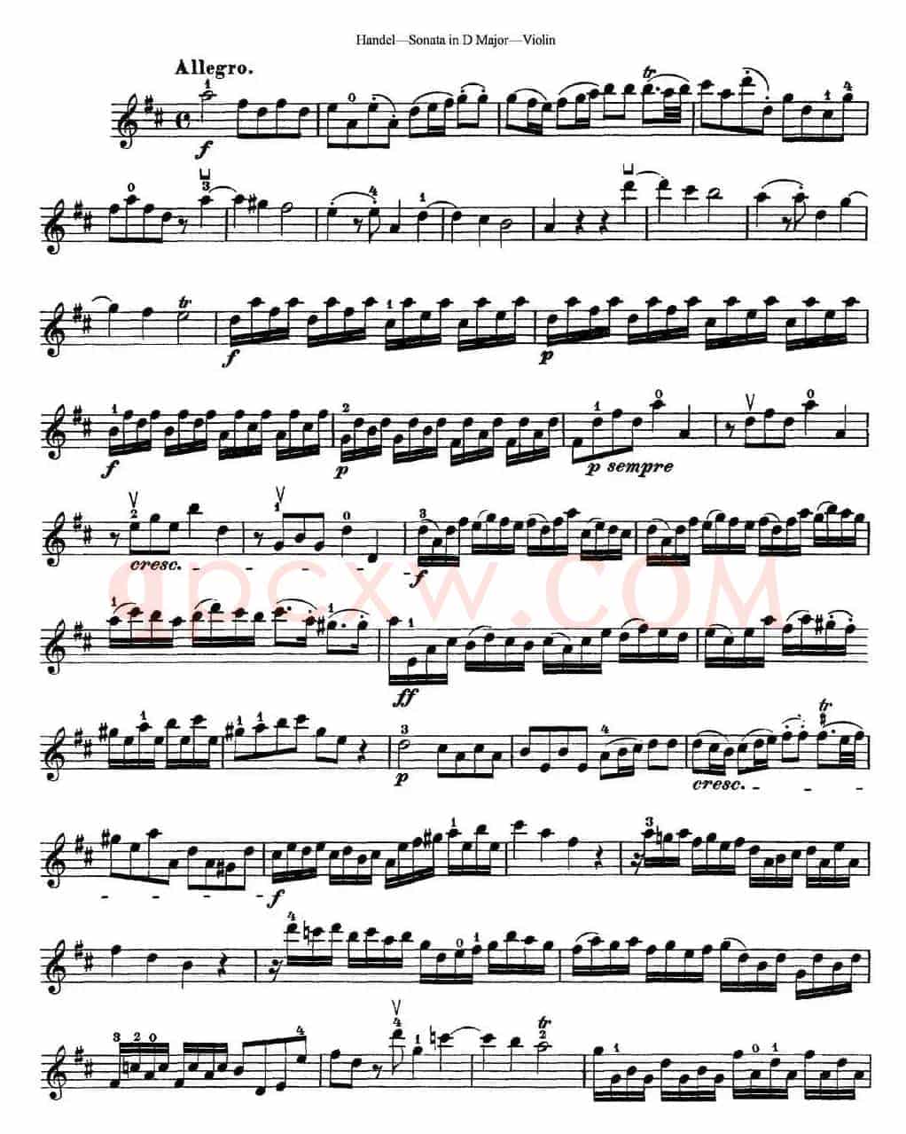 Violin Sonata No.4 in D major