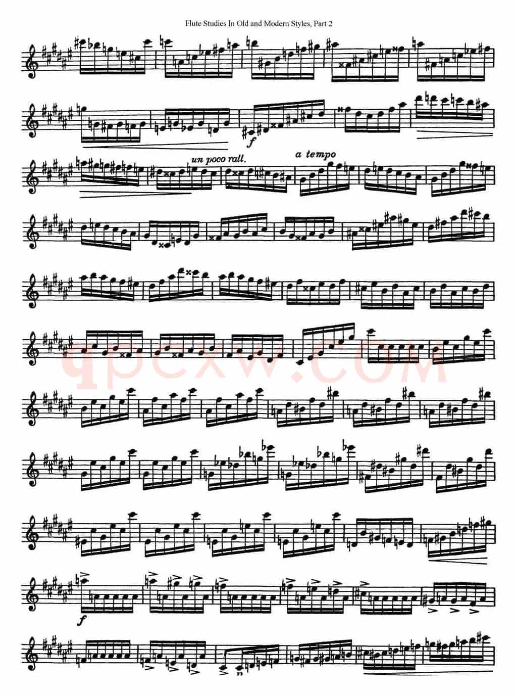斯勒新老风格长笛练习重奏曲（第二部分）（NO.34）