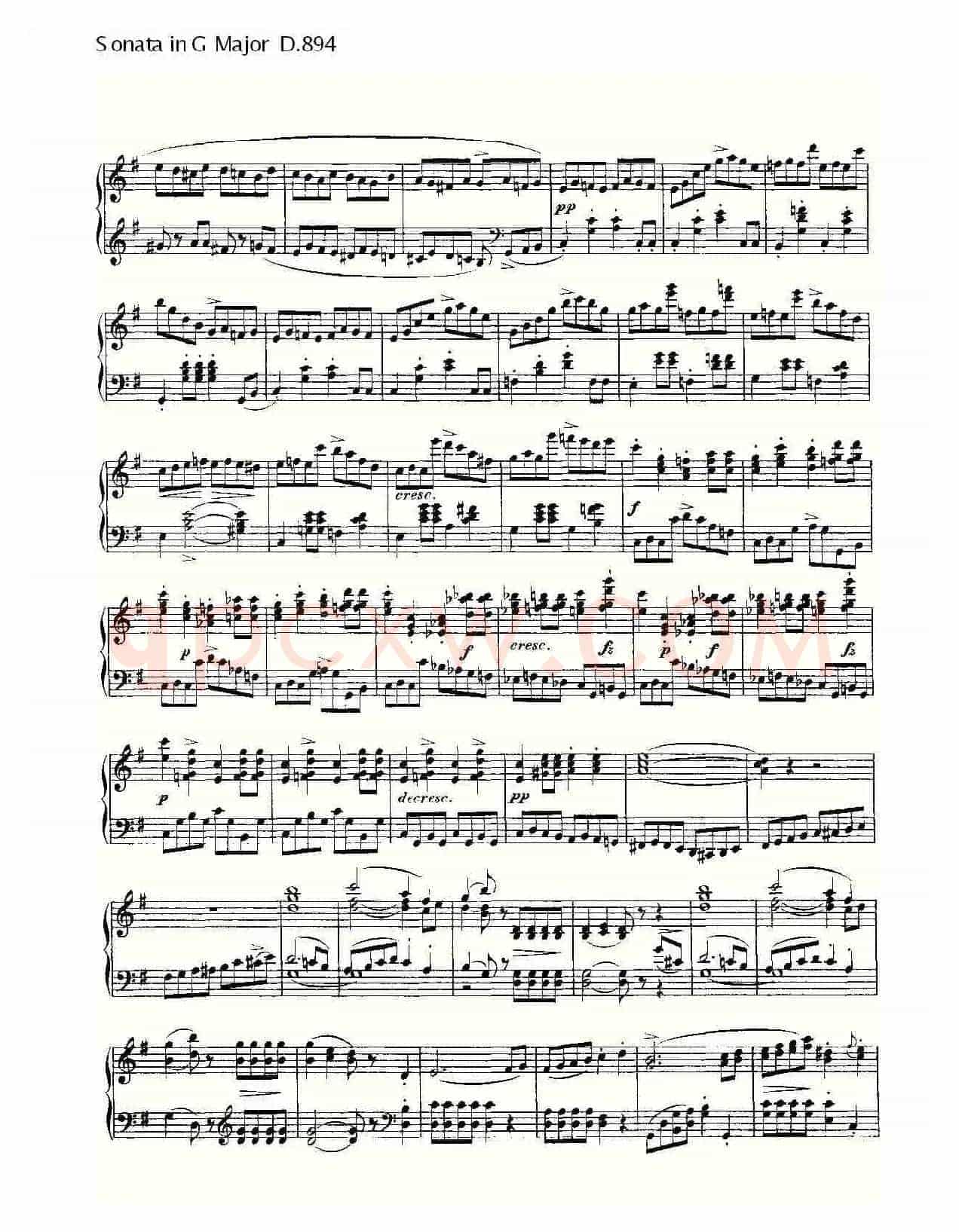 Sonata in G Major D.894(G大调奏鸣曲 D.894)
