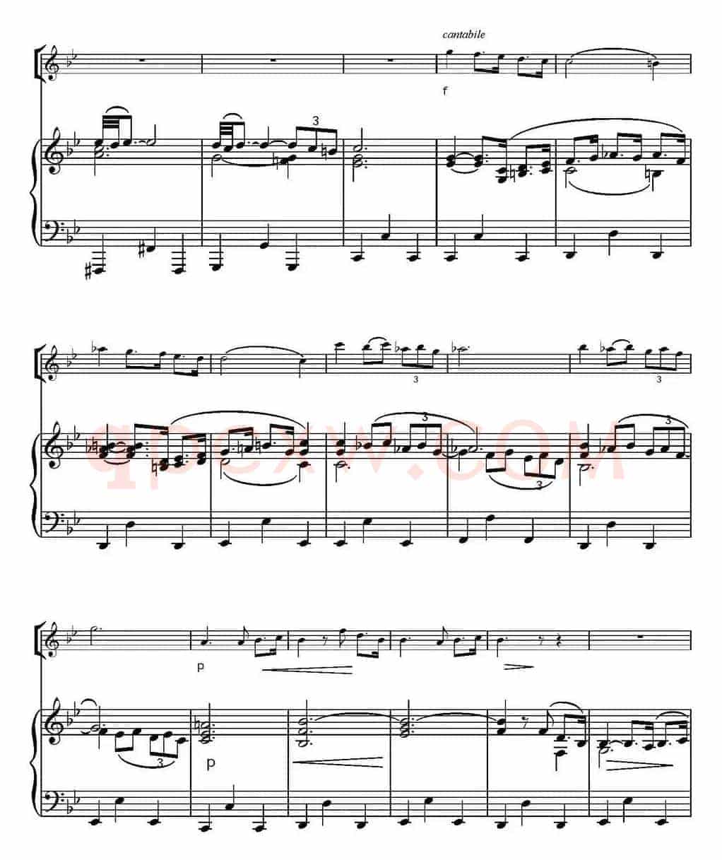 Adagio（G小调柔板、小提琴+钢琴伴奏）
