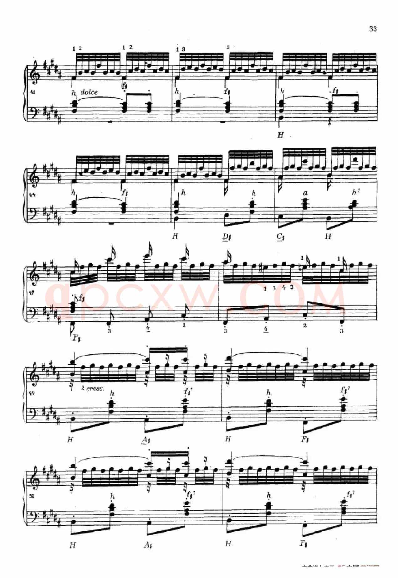 《车尔尼手风琴练习曲集》第Ⅳ册（第6首）