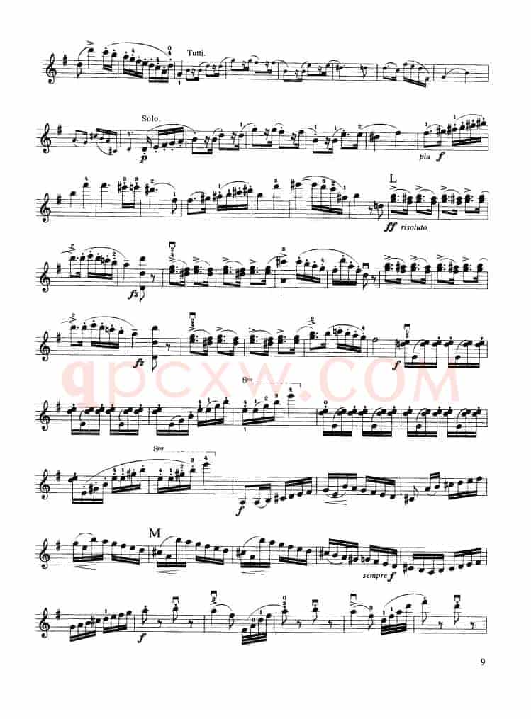 第七协奏曲Op.76（小提琴分谱）