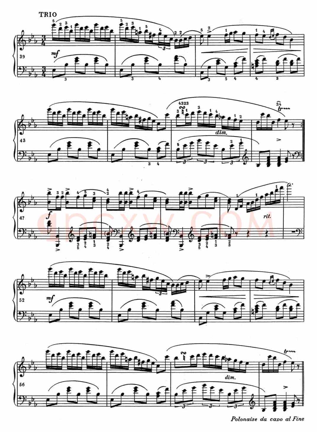 肖邦 波兰舞曲 Op.posth.P.1 No.2 降A大调