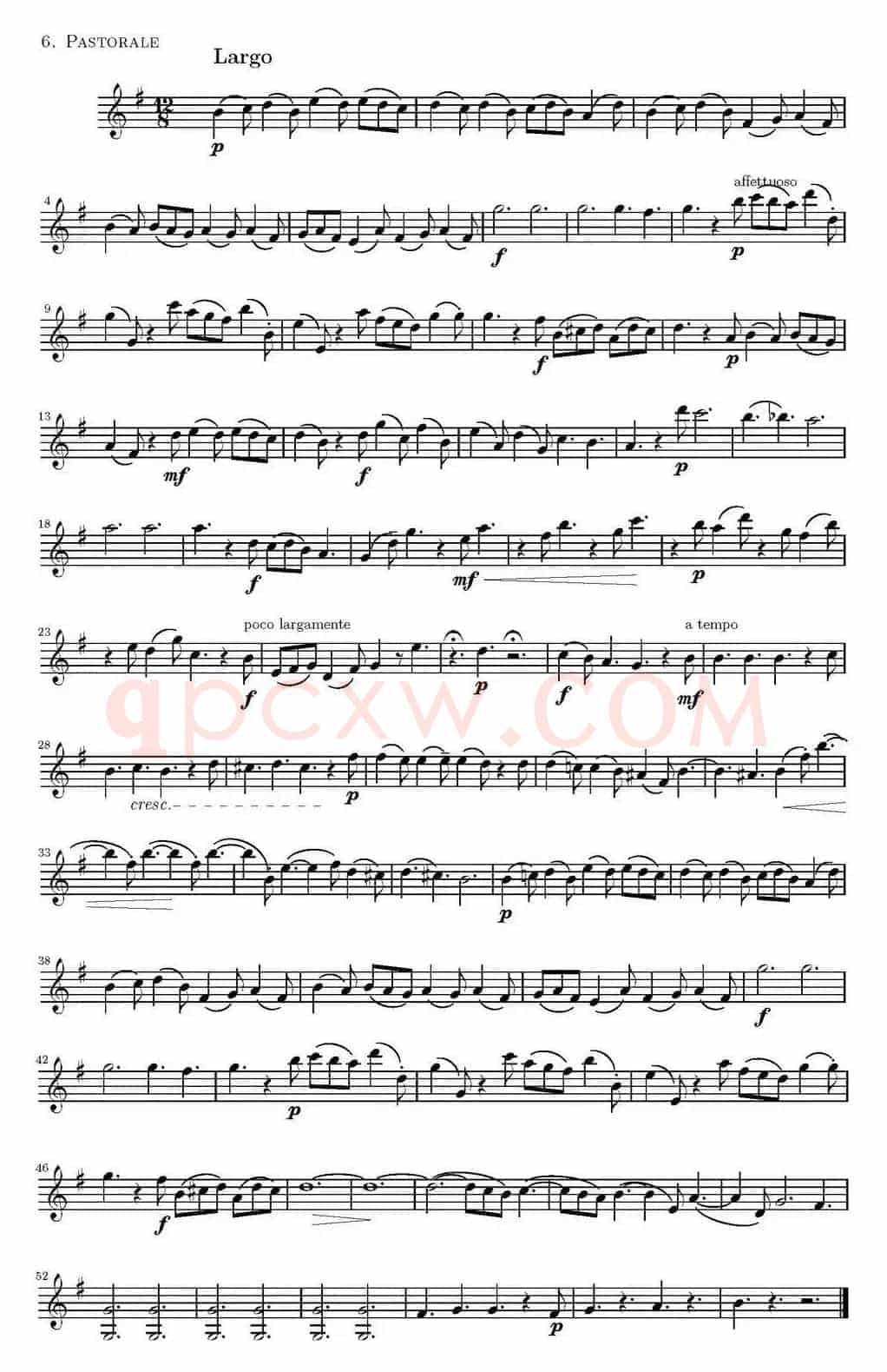 Op.6 VIII. Concerto Grosso（大协奏曲）（四重奏第一小提琴分谱）