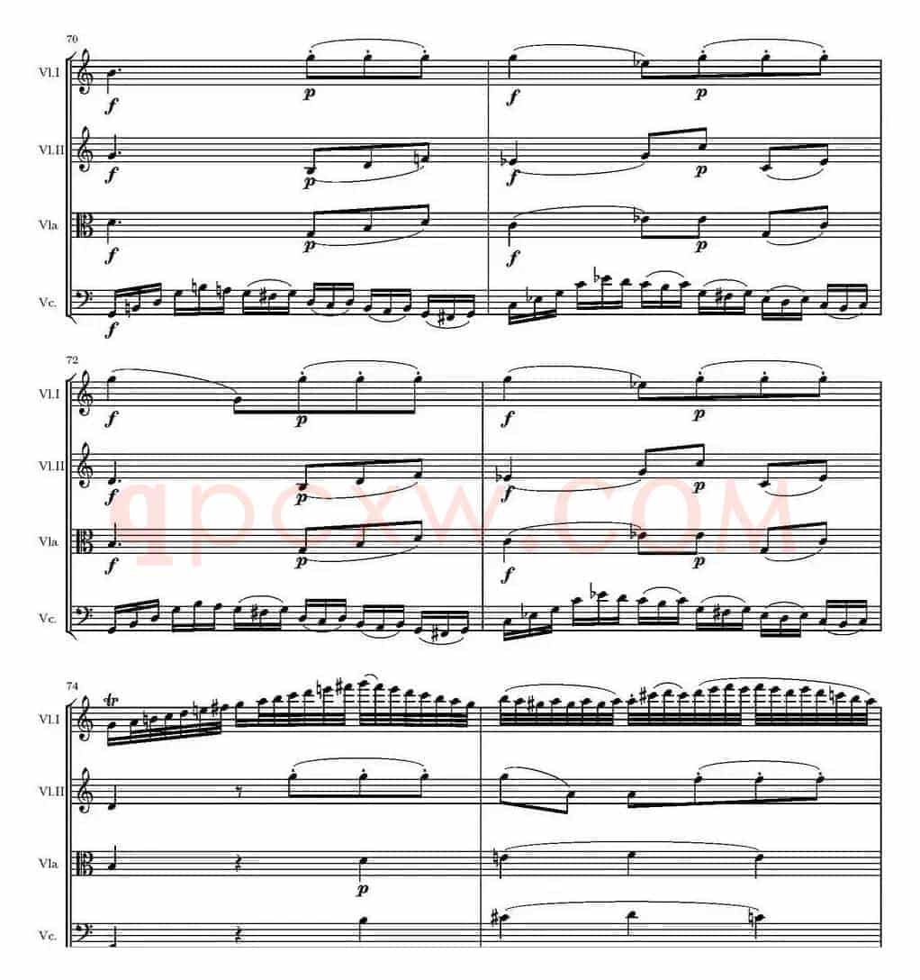 String Quartet KV.387（G大调弦乐四重奏）