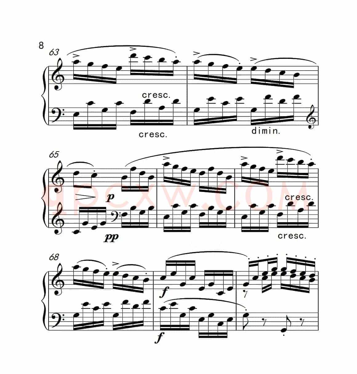 第六级B组 C大调奏鸣曲（中国音乐学院钢琴考级作品1~6级）