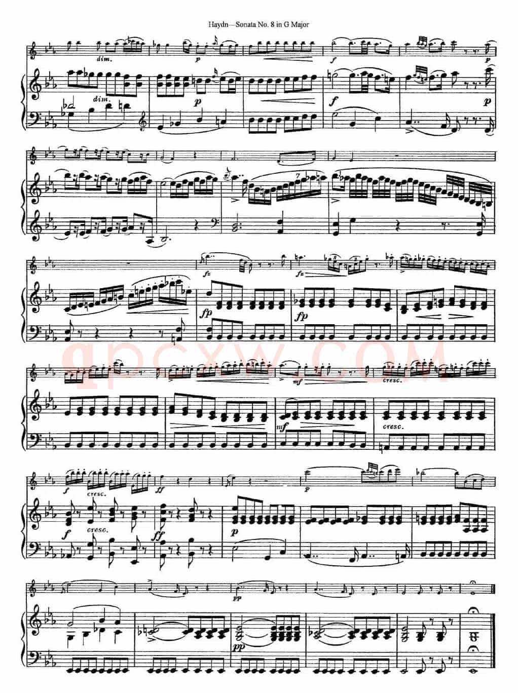 Violin Sonata No.8 in G Major（小提琴+钢琴伴奏）