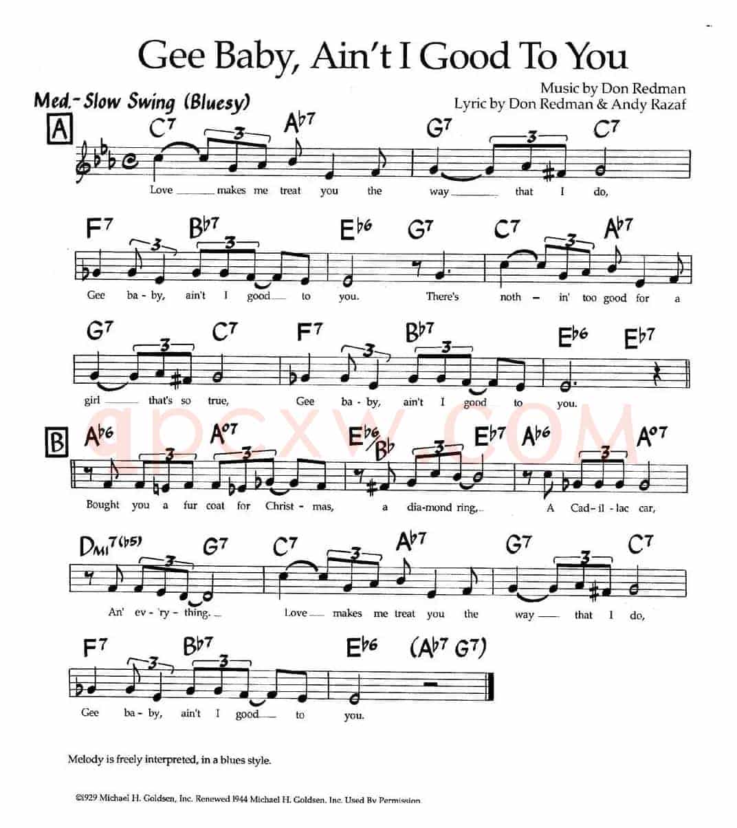 Gee Baby,Ain't I Good To You（爵士钢琴曲）