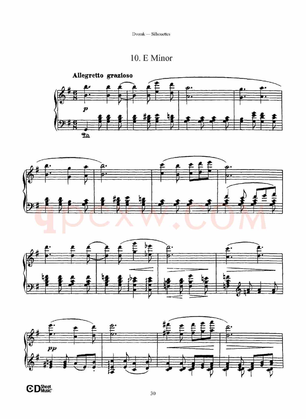 12 Silhouettes Op.8（12首剪影·10）