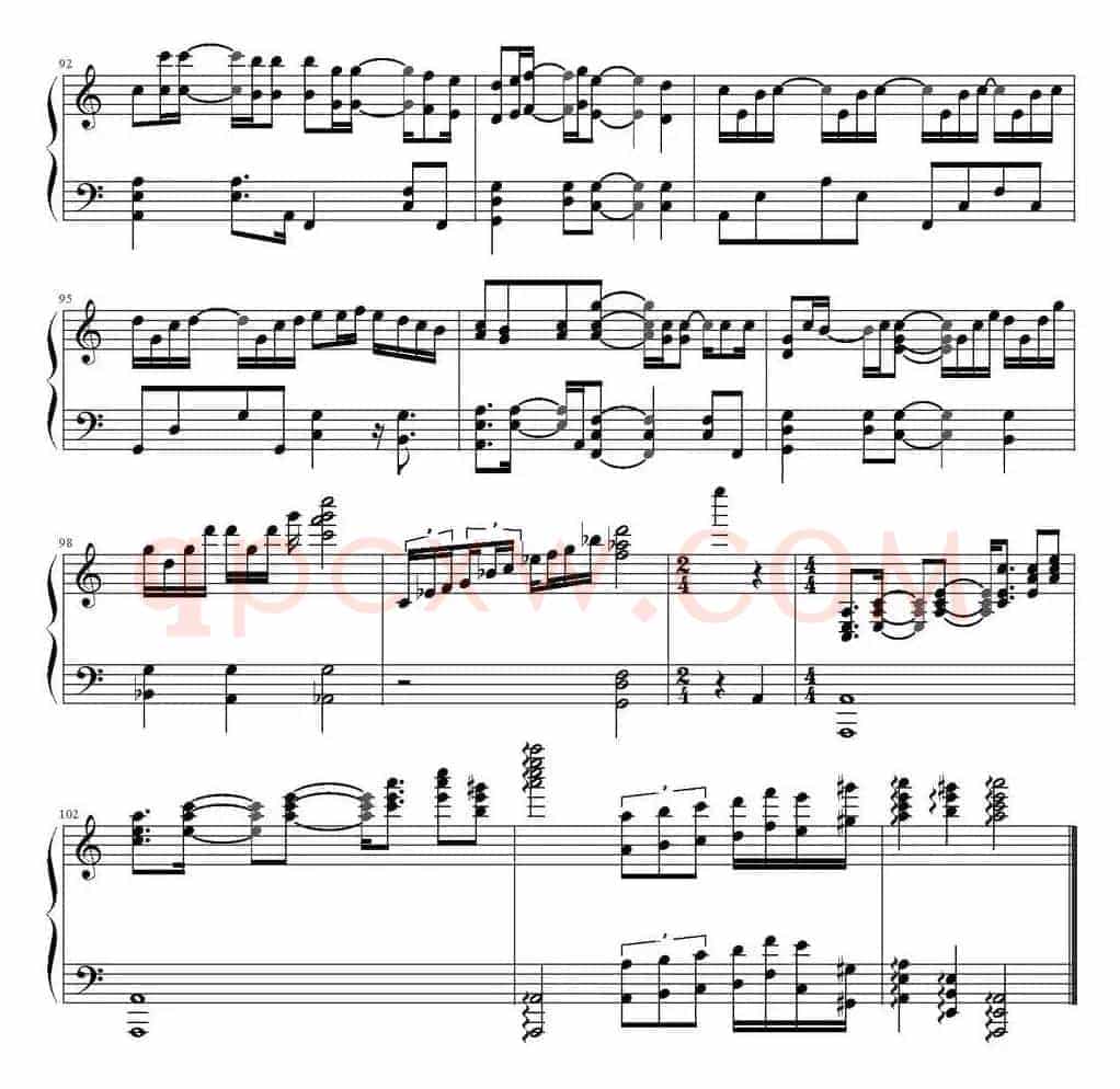 Wings of piano