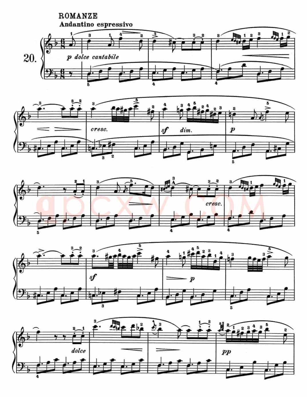 25首车尔尼Op.748练习曲（NO.20）