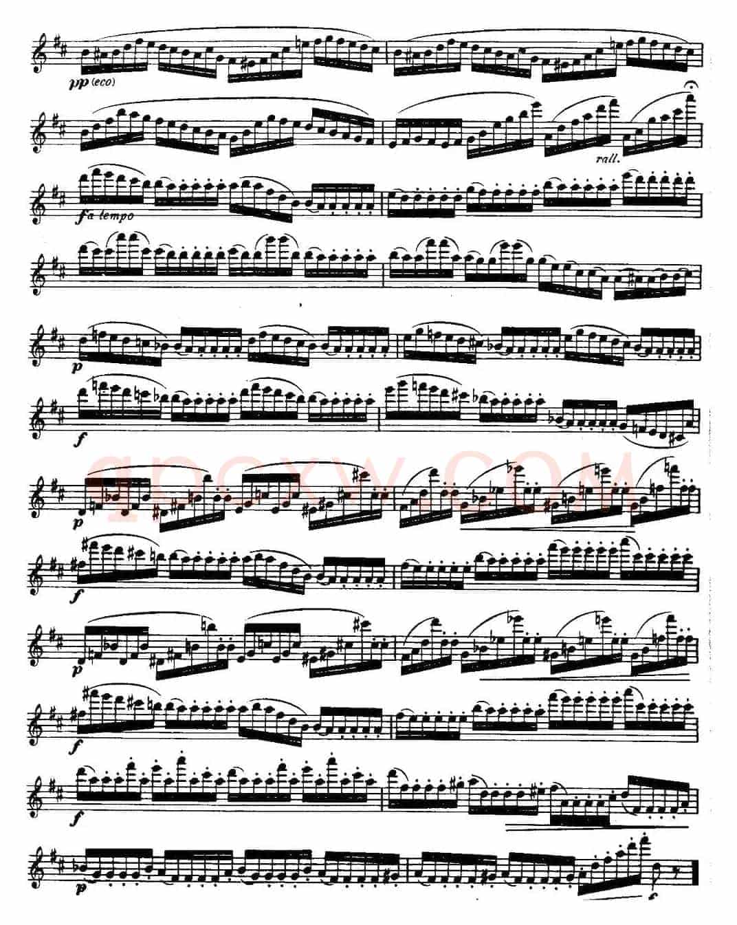 柯勒长笛练习曲作品33号(第三册)(4)