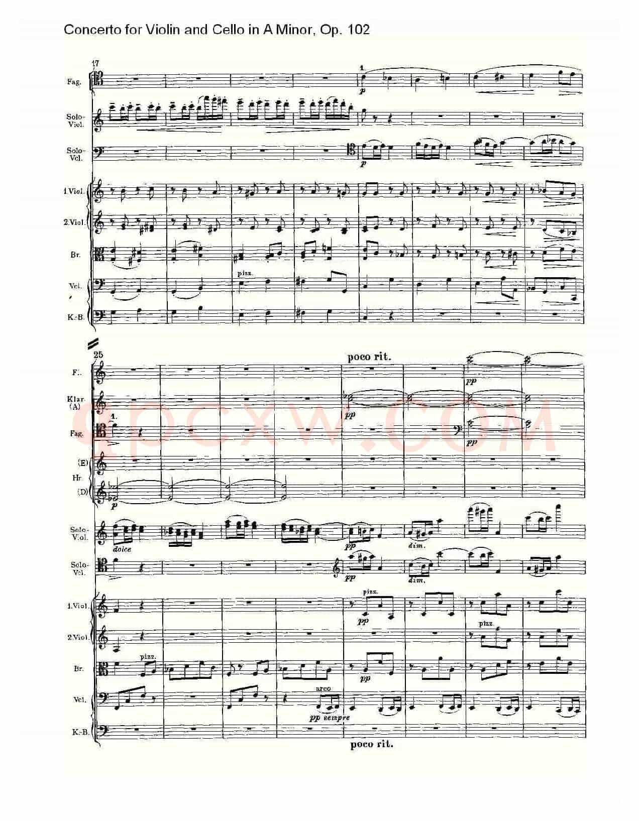 A小调小提琴与大提琴协奏曲, Op.102第三乐章