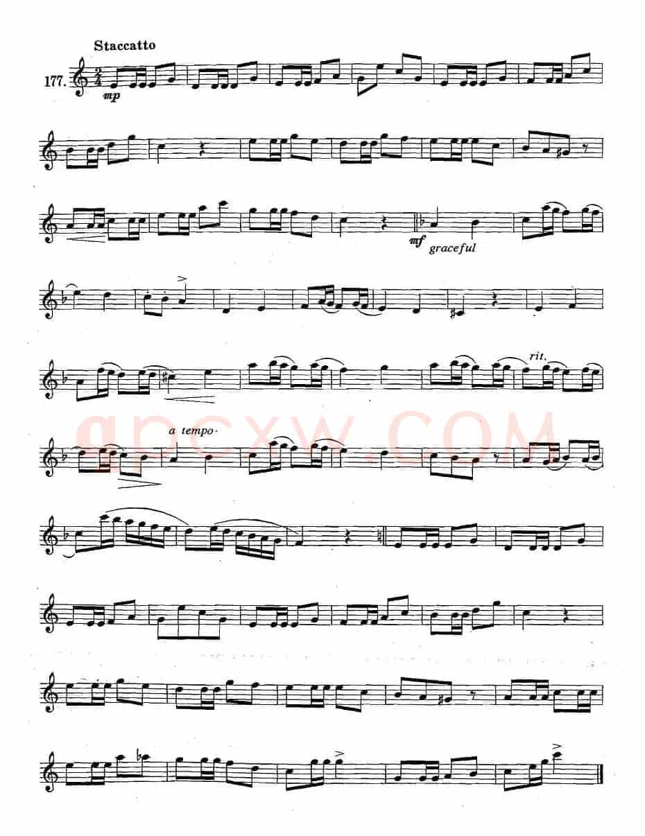 萨克斯练习曲合集（1—28）断音练习