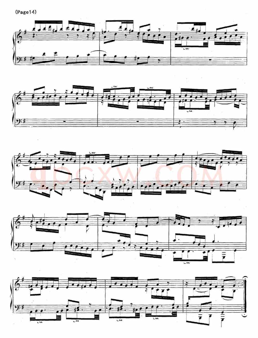 帕蒂塔6首德国组曲（No.5 G大调 巴赫 Partita G Major BWV 829）