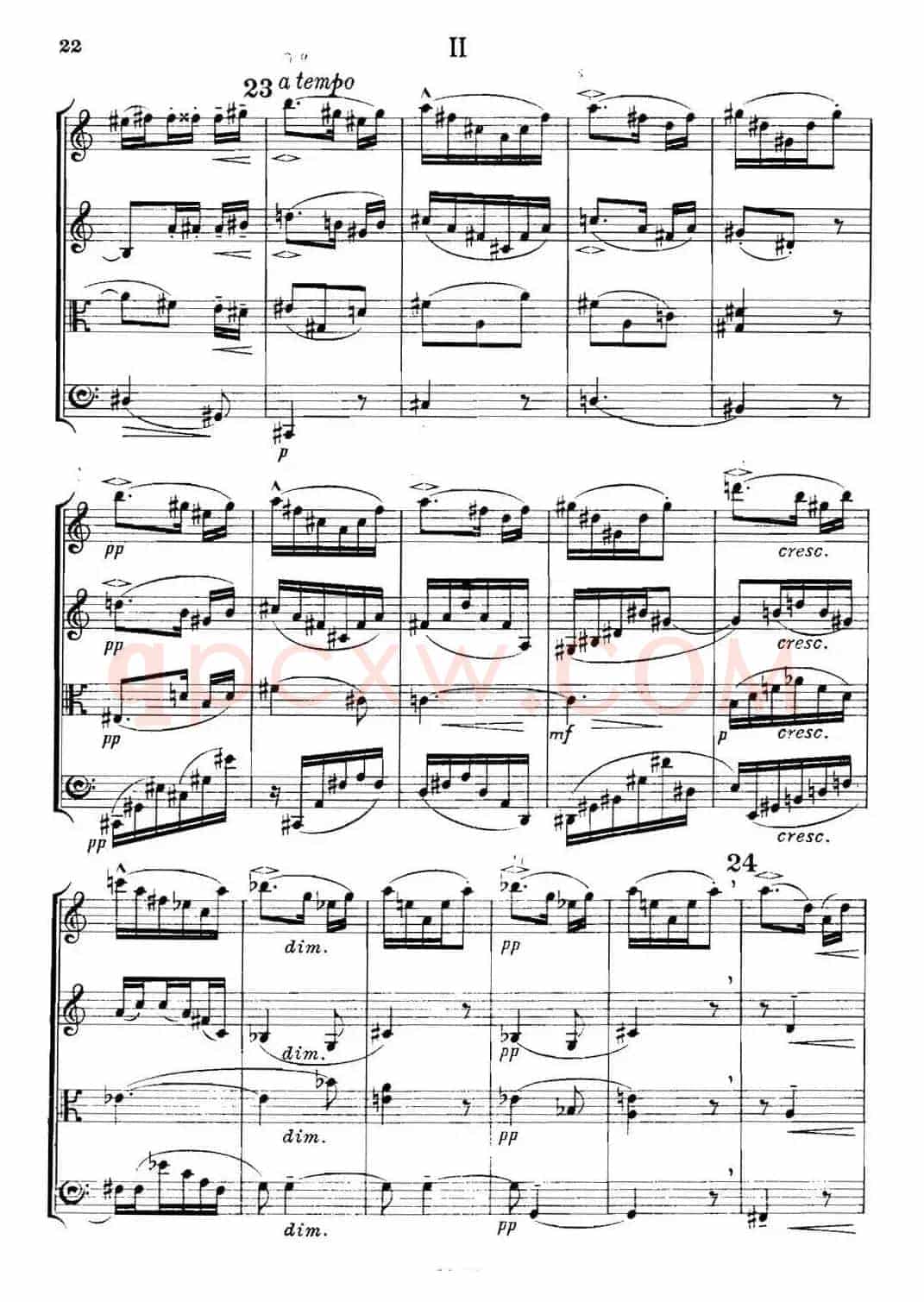 QUARTET Op.83(第二部分)(弦乐四重奏)