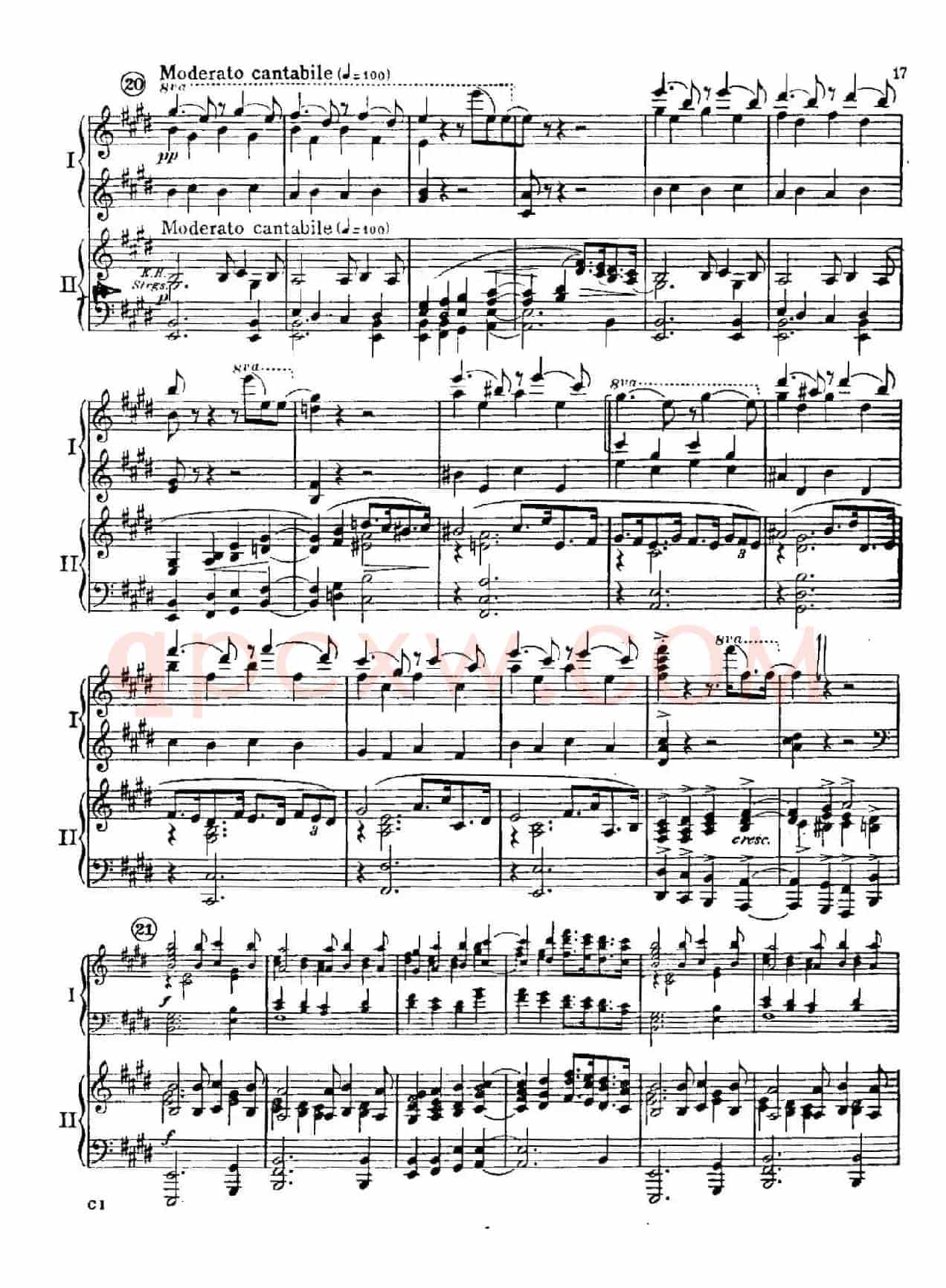 F大调爵士钢琴协奏曲（美版双钢琴原谱 P11—20）